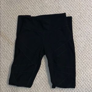 Black mesh panel leggings